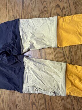 Outdoor Voices RecTrek Zip-Off Pants NWT Navy Colorblock L